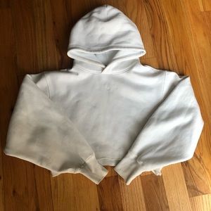 Vitality cropped hoodie white